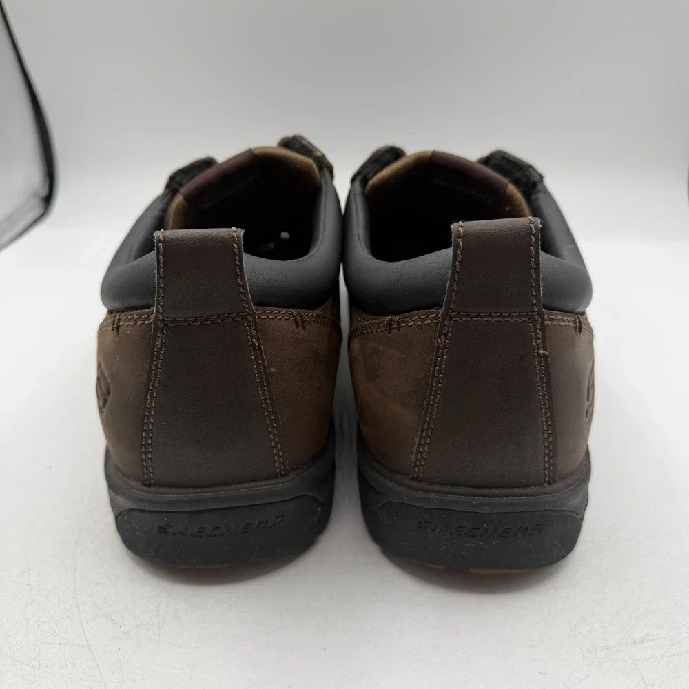 Skechers Segment Rilar Shoes Mens Sz 14 Brown Leather Comfort‎ Oxfords 64260